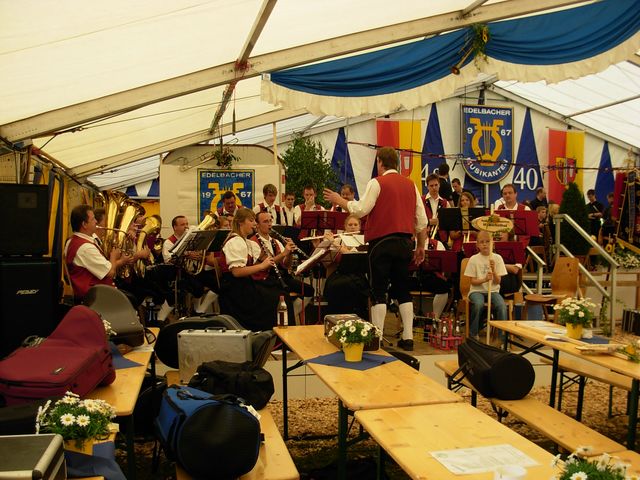 Besuch des Musikfestes 40 Jahre Edelbacher Musikanten